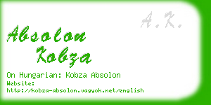 absolon kobza business card